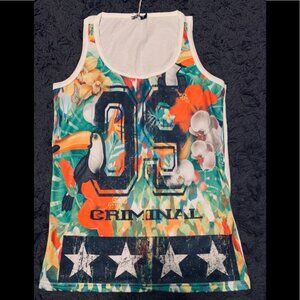 Tropical Print Tank Top - Small (NEW)